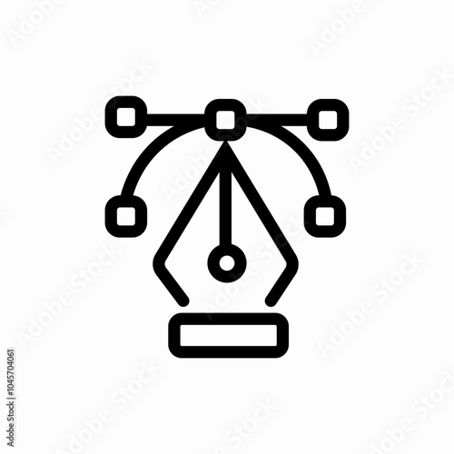 pen tool icon sign vector