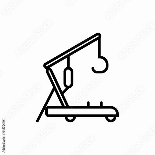 tower crane icon sign vector