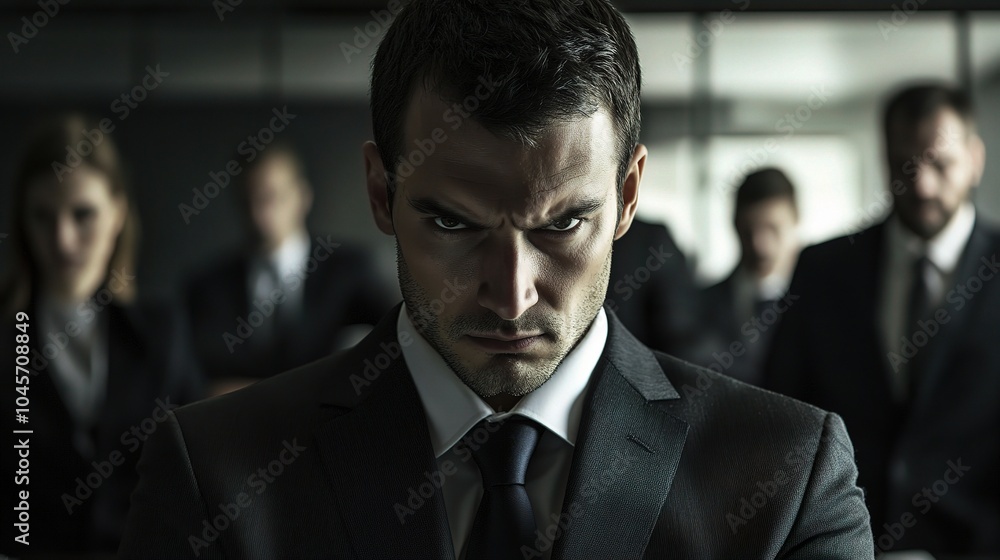 Intense Businessman in Formal Attire Intense Businessman in Formal Attire