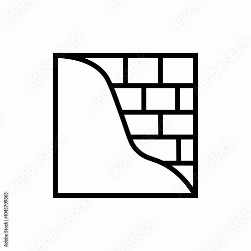 brick wall icon sign vector