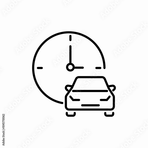 carsharing time icon sign vector
