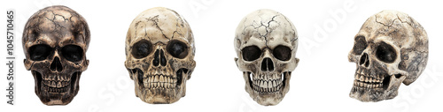 Realistic Halloween skull with detailed features