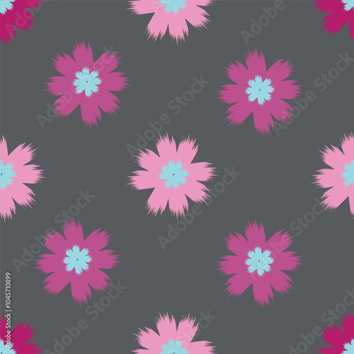 seamless pattern of flowering spring branches