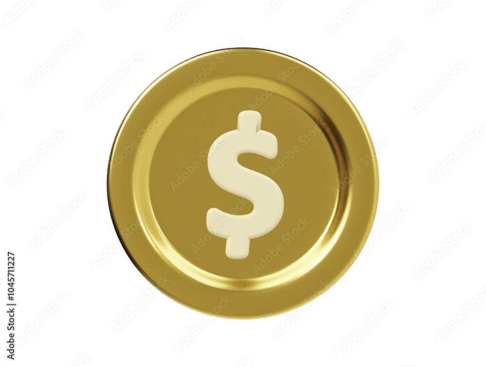 Dollar icon 3d render illustration Dollar icon 3d render illustration