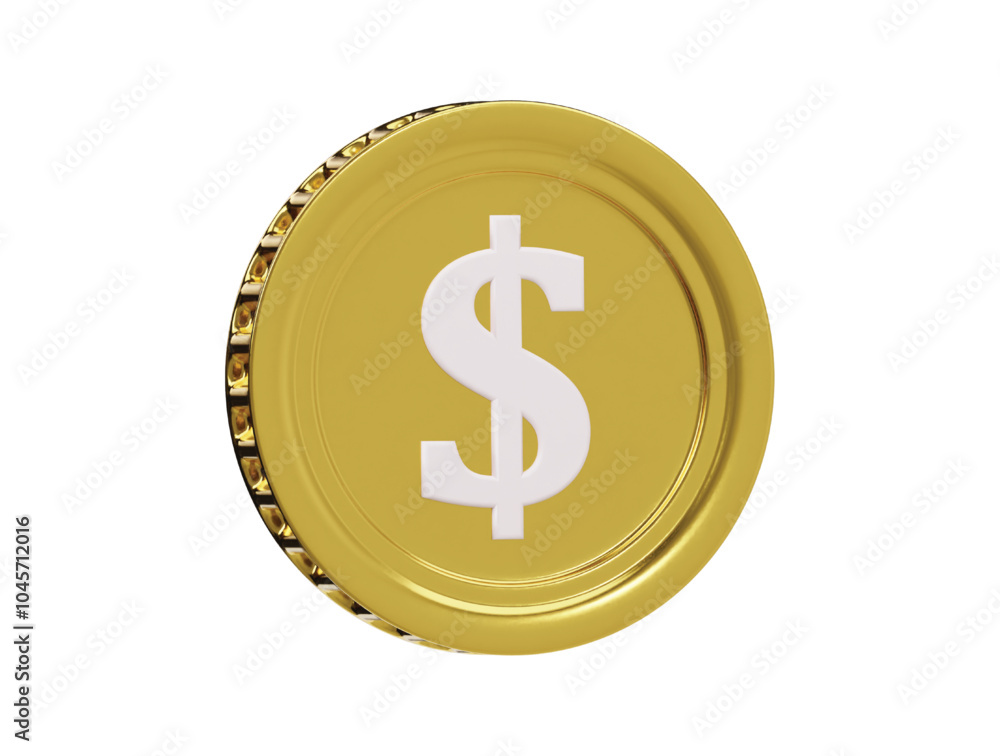 Dollar icon 3d render illustration Dollar icon 3d render illustration