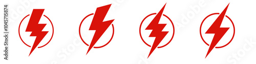 High Energy Thunder and Bolt Vector Logo Concept