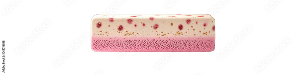 Lifelike front view of an ice cream bar displayed on a clear canvas.