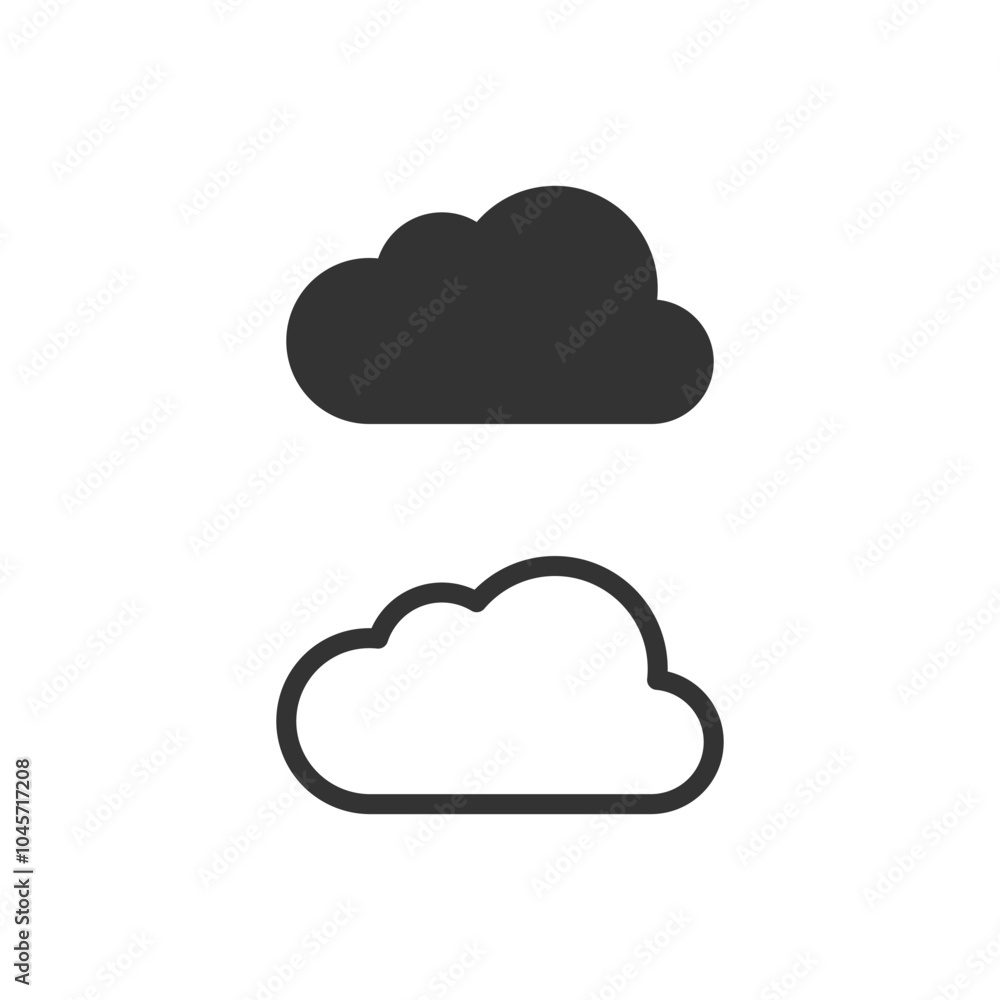 Cloud icon vector for web and mobile app. cloud sign and symbol Cloud icon vector for web and mobile app. cloud sign and symbol