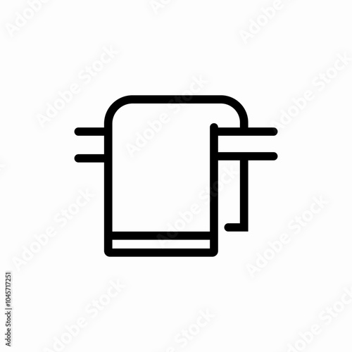 bath towel icon sign vector