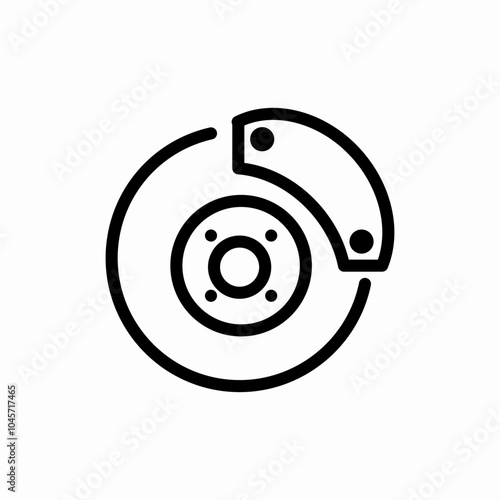 brake disk icon sign vector