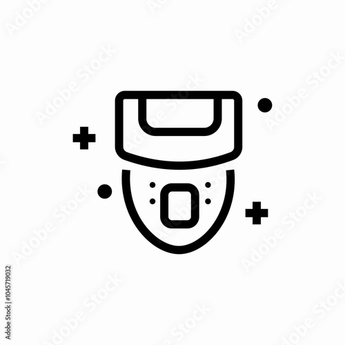 epilator removal icon sign vector