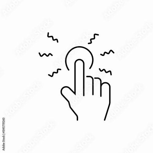 hand touch icon sign vector