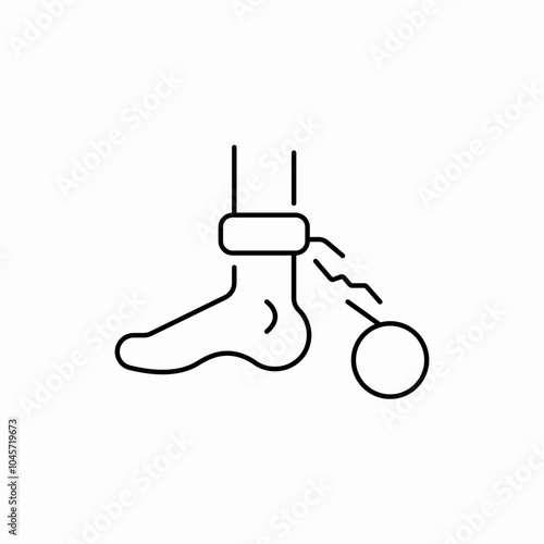slave pain icon sign vector