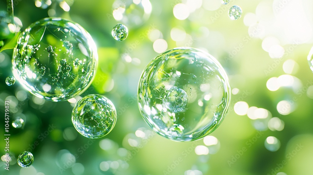 Floating Green Algae in Light Floating Green Algae in Light