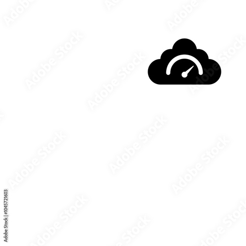Internet connection quality check icon, speed test cloud icon