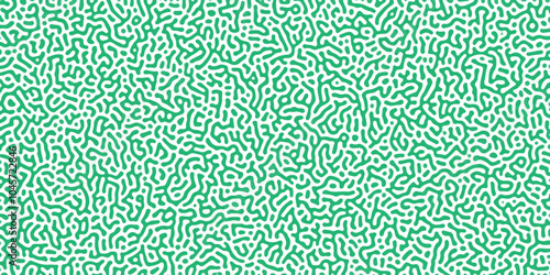 Abstract Reaction-diffusion Turing pattern natural texture green  gradient color scheme. Linear design with biological algorithm psychedelic background. Reaction-diffusion or truing patter