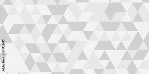 Abstract geometric wall tile and metal cube background triangle wallpaper. Seamless geometric pattern low polygon backdrop background. Gray diamond overlap polygonal background.