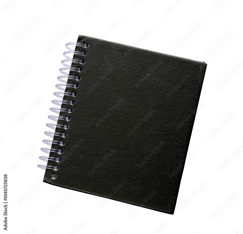 black spiral notebook isolated on white background perfect for office supplies black spiral notebook isolated on white background perfect for office supplies