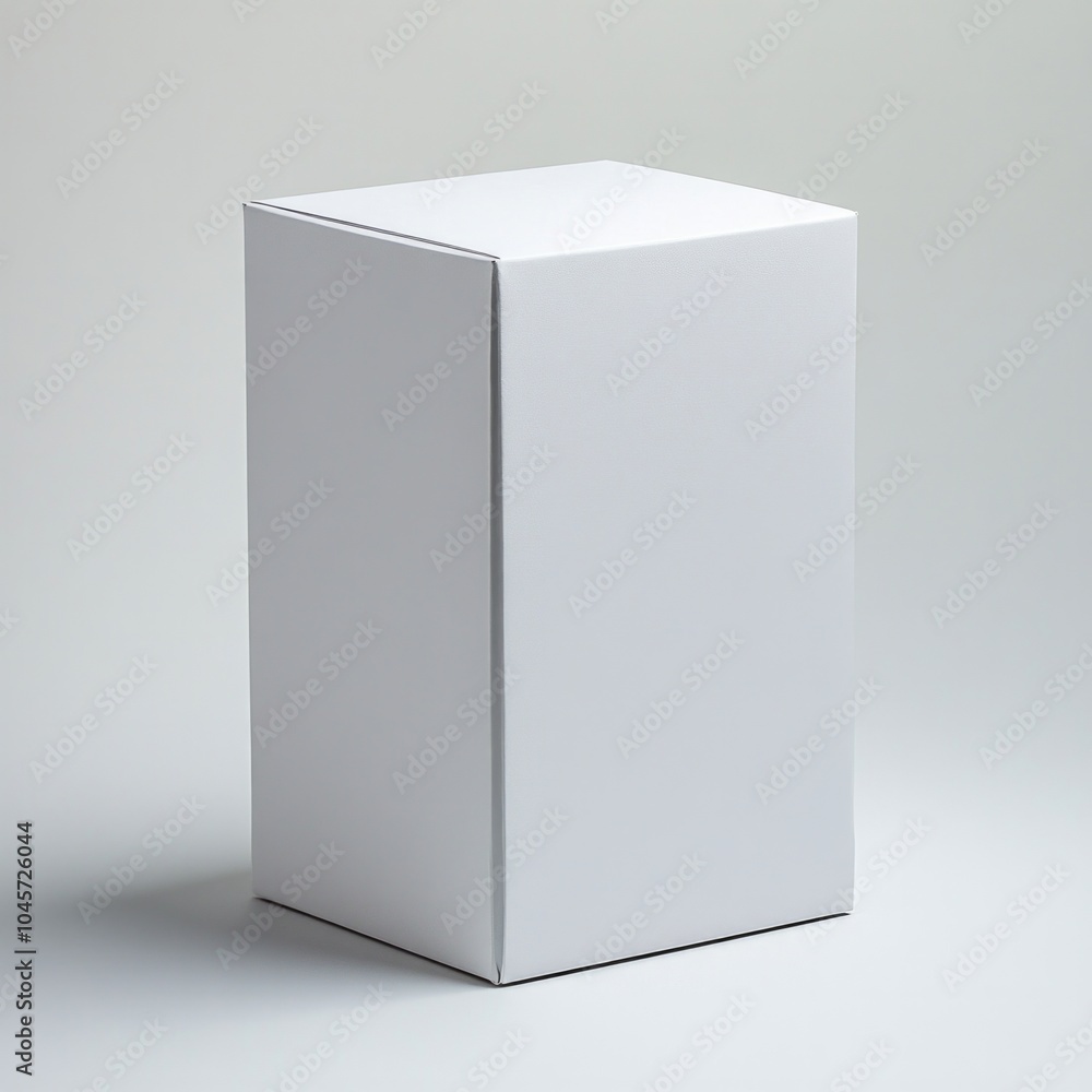 Minimalist white box on neutral background - simplicity, elegance, and versatility Minimalist white box on neutral background - simplicity, elegance, and versatility