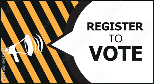  register to vote vector icon on white background.  