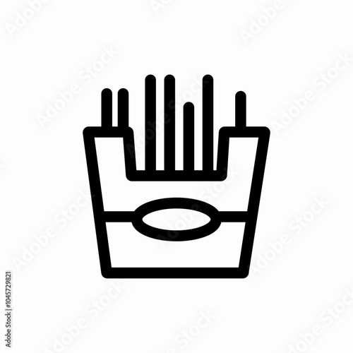 french fries icon sign vector