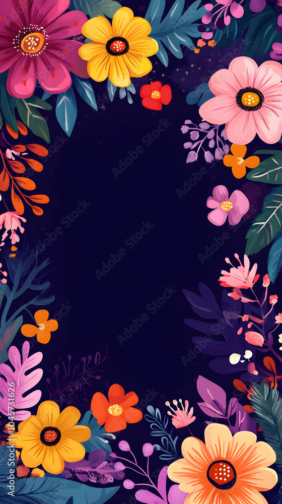 Obraz premium Floral frame design