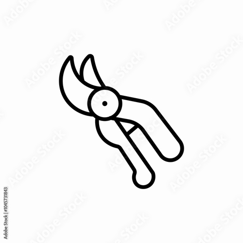 secateur cutter icon sign vector