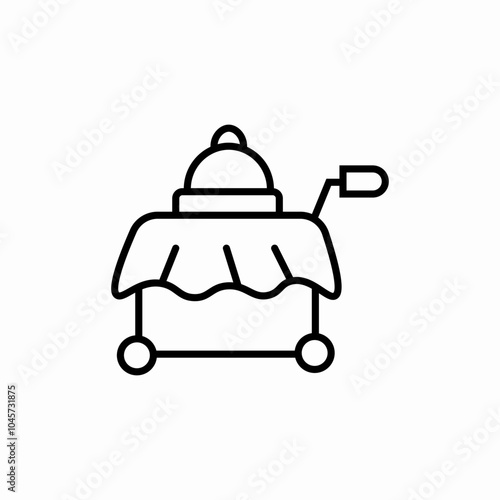 serving cart icon sign vector