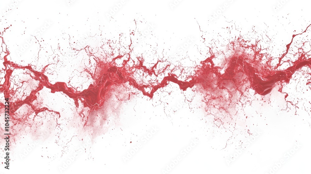 Jagged red lightning bolts crackling against a white background, evoking the intensity and raw power of electricity. Jagged red lightning bolts crackling against a white background, evoking the intensity and raw power of electricity.