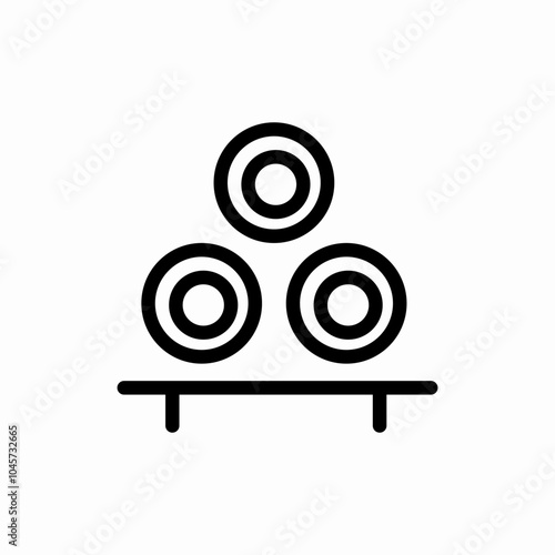 wood trunks icon sign vector