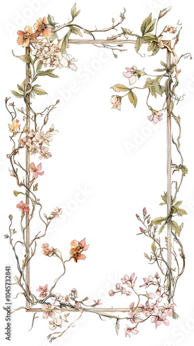 Wallpaper Mural Floral frame design Torontodigital.ca