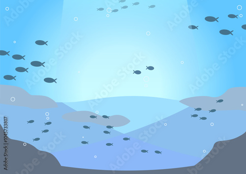 背景に使える水中のイラスト