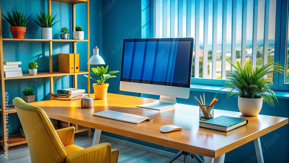 office interior with a table office interior with a table