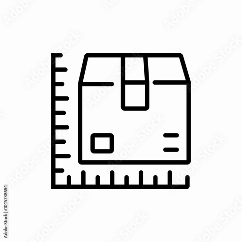 box size icon sign vector