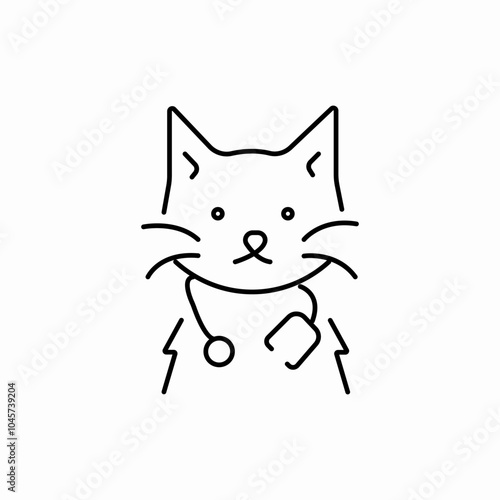 cat doctor icon sign vector