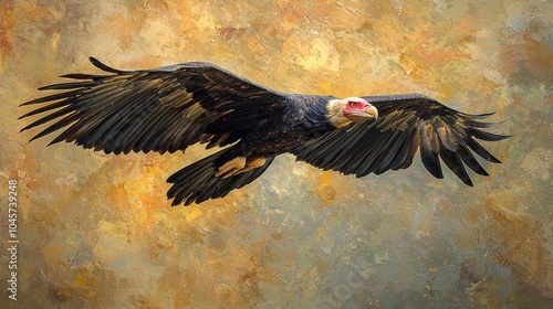 Wallpaper Mural Majestic Vulture Soaring Through Golden Sky   Wildlife Photography Torontodigital.ca