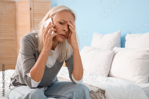 Depressed mature woman talk...
