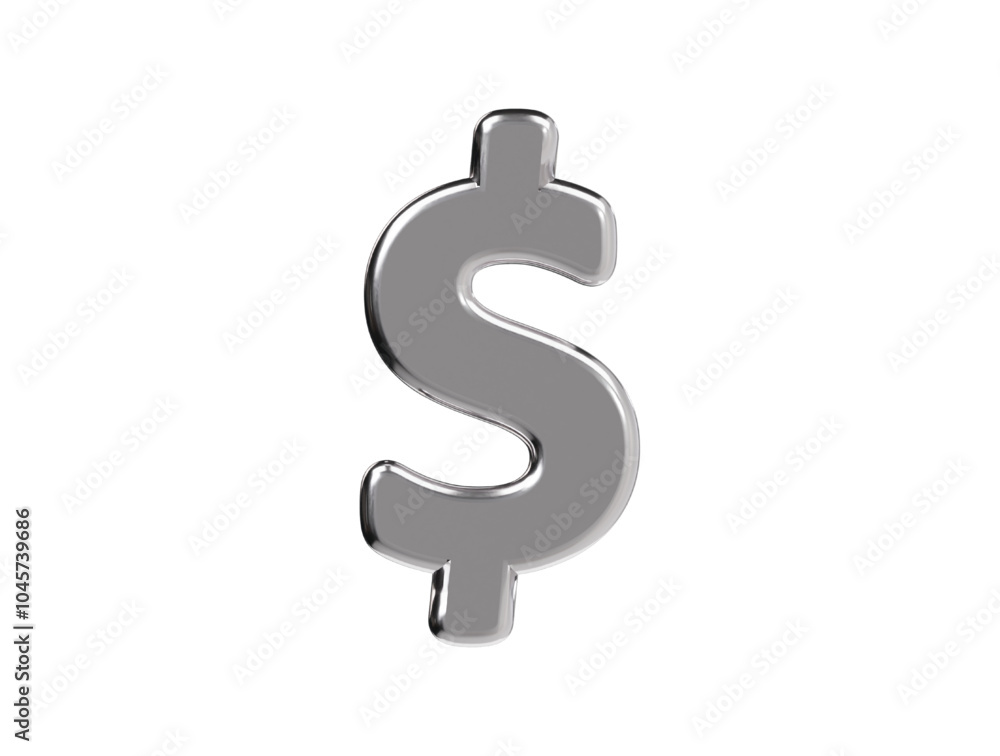Dollar icon 3d render illustration Dollar icon 3d render illustration