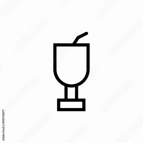glass of drink icon sign vector