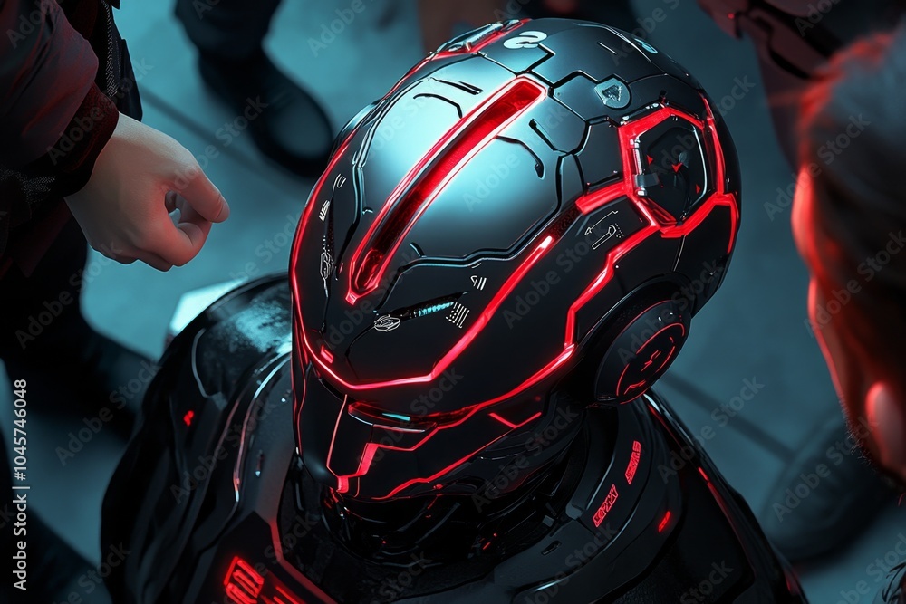Futuristic depiction of a worker facing unfair treatment in a high-tech office, with advanced digital tools being misused to favor others Futuristic depiction of a worker facing unfair treatment in a high-tech office, with advanced digital tools being misused to favor others