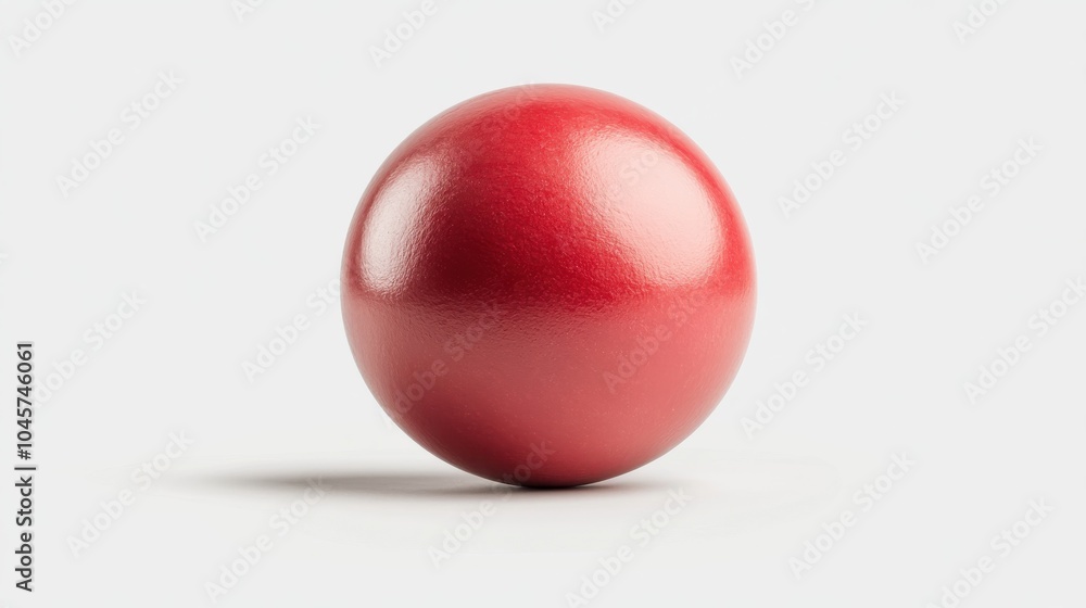 Red Floating Ball on a Minimalist Background Red Floating Ball on a Minimalist Background