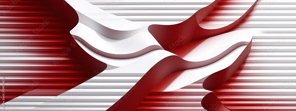 Fototapeta premium illustrazione con elementi surreali a tema geometrico astratto