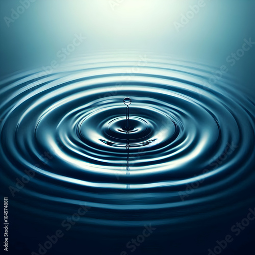 Water Ripples from a Single Droplet photo