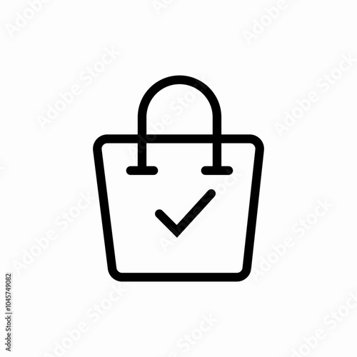 bag check icon sign vector