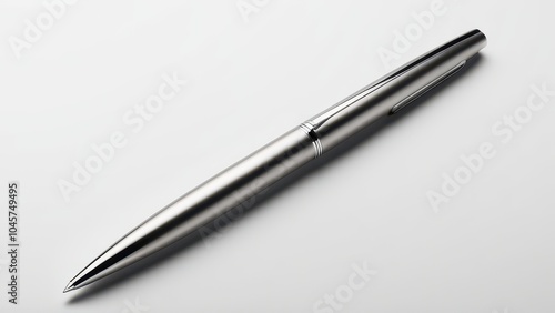 Clean and realistic ballpoint pen mockup, ideal for highlighting promotional logos, business branding, or product displays in a sleek, modern presentation.