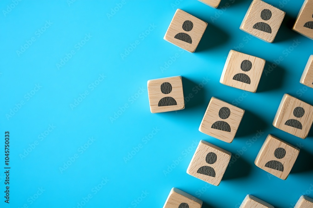 Wooden Blocks with Person Icons - Diversity and Inclusion Concept Wooden Blocks with Person Icons - Diversity and Inclusion Concept
