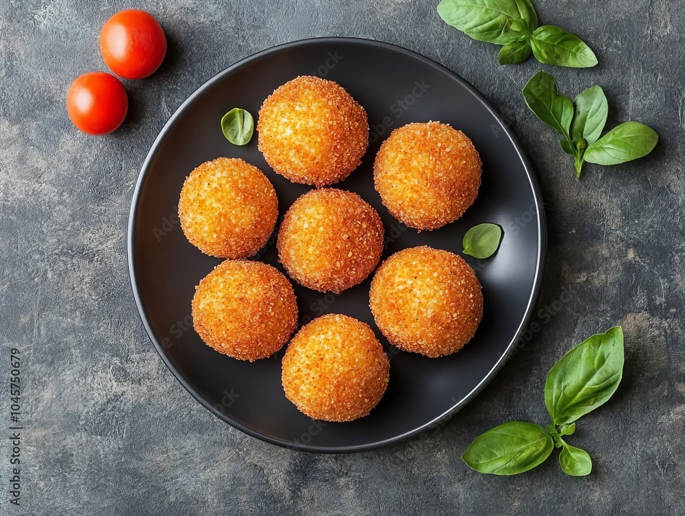 Arancini. The most popular Italian dishes. Golden-brown rice balls, often with a crispy exterior. Risotto, cheese or meat filling, breaded and fried. Arancini. The most popular Italian dishes. Golden-brown rice balls, often with a crispy exterior. Risotto, cheese or meat filling, breaded and fried.