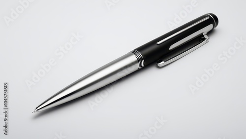 Professional ballpoint pen mockup designed for showcasing business branding or product designs, perfect for advertising, marketing materials, or office supplies.