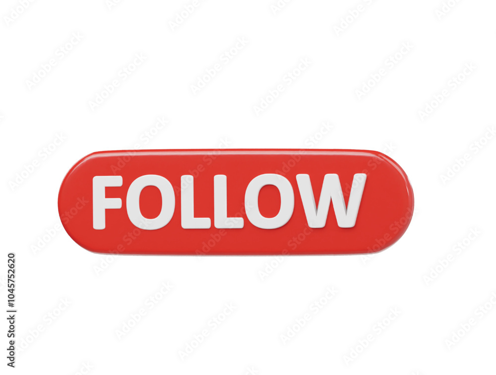 Follow icon 3d render illustration Follow icon 3d render illustration