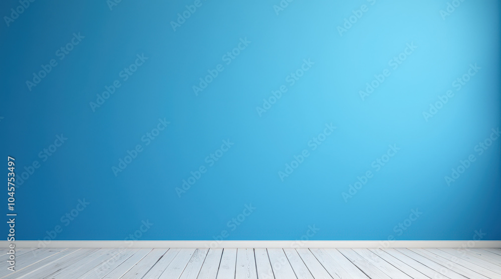 Minimalist Blue Wall and Wooden Floor Background for Product Display, E-Commerce Photography, and Branding Minimalist Blue Wall and Wooden Floor Background for Product Display, E-Commerce Photography, and Branding